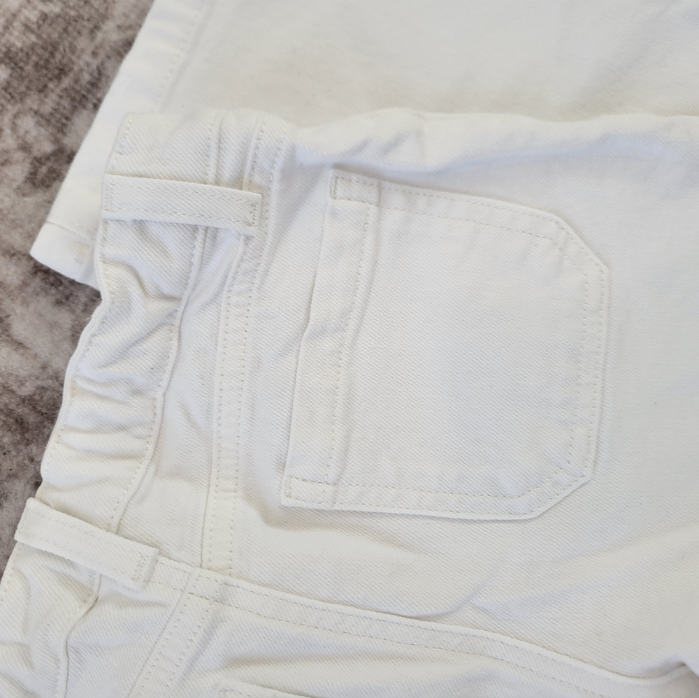 Cat & Jack Girls Wide Leg White Jeans Adjustable Waist Size 8 - Picture 6 of 7